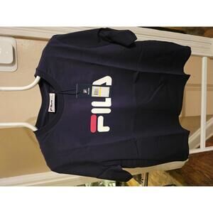 NWT FILA Navy CROPPED T-Shirt women's M - new in bag